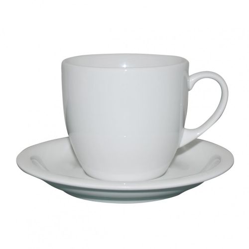 Q Basic weiß 25 cl. SET. Druck auf Tasse und Untertasse möglich